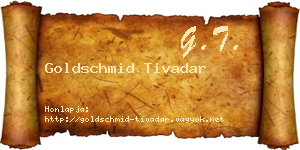 Goldschmid Tivadar névjegykártya